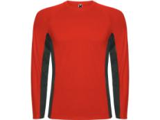 Футболка Shanghai  мужская с длинным рукавом, красный/графитовый