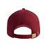 Бейсболка FRASER, органический хлопок, 6 клиньев, металлическая застежка, бордовый