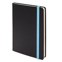 Ежедневник недатированный Ray, формат А5, в клетку, тёмно-серый, голубой Ежедневник недатированный Ray, формат А5, в клетку, тёмно-серый, голубой