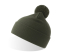 Шапка вязаная  двойная Wind-S с помпоном, оливковый