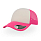 Бейсболка RAPPER, 5 клиньев, пластиковая застежка, белый, розовый