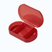 Витаминница TRIZONE, 3 отсека; 6 x 1.3 x 3.9 см; пластик, красная, красный