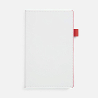Ежедневник White Shall, недатированный, бело-красный