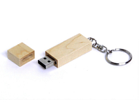 USB-флешка на 4 Гб прямоугольная форма, колпачек с магнитом, натуральный USB-флешка на 4 Гб прямоугольная форма, колпачек с магнитом, натуральный