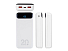 RIVACASE VA2580 (20 000mAh), QC/PD 20W внешний аккумулятор с дисплеем, белый /24