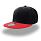 Бейсболка SNAP BACK, 6 клиньев, пластиковая застежка, черный, красный
