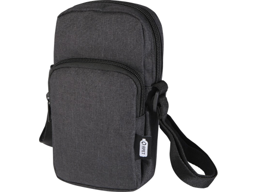 Сумка для телефона Ross из переработанного материала, древесный уголь