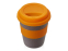 Стакан с силиконовой крышкой Cafe, оранжевый