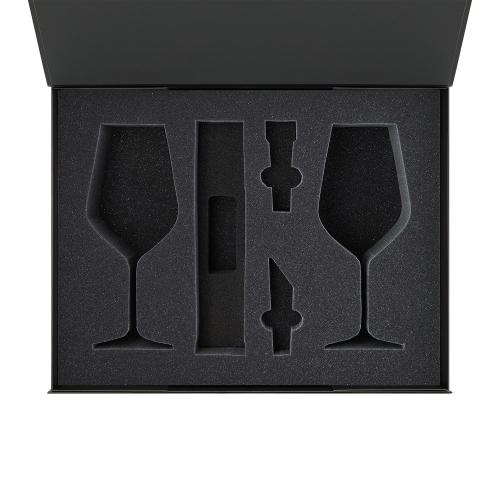 Ложемент под 2 бокала для вина + набор для вина Sacramento в большую коробку-трансформер (арт. 695722)