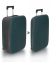 Чемодан складной Rollink Vega II 55x40x20 см, 2 колеса, сине-зеленый