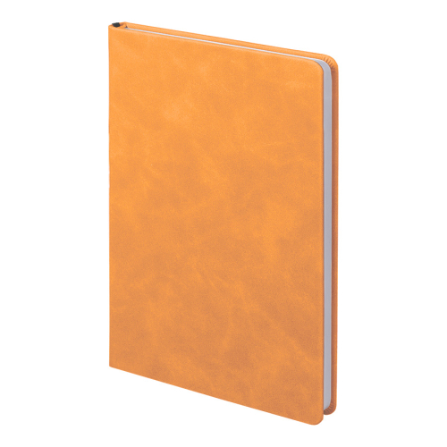 Ежедневник недатированный Muse, оранжевый, А5, с декоративной черной полосой, блок в линейку, оранжевый