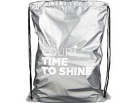 Рюкзак-мешок «Be Inspired» блестящий, цвет: серебристый