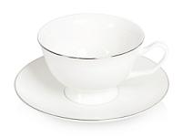 Чайная пара с серебрянной каймой, 200мл Чайная пара с серебрянной каймой, 200мл