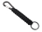 Брелок-веревочка Austere с карабином и кольцом, черный