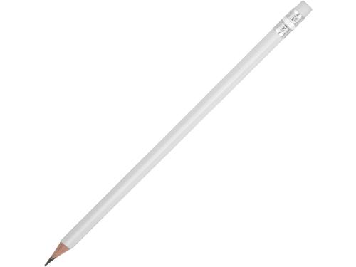 Карандаш чернографитовый трехгранный Графит 3D, белый