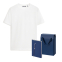 Набор с одеждой Крис (Kris) (футболка, ежедневник, ручка), белый/синий, M