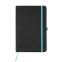 Блокнот A5 PIANA в твёрдом переплёте, Черно-голубой