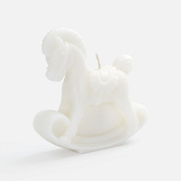 Свеча фигурная «Лошадка-качалка», белая