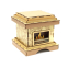 Камин малый - упаковка новогодняя из дерева, Бежевый
