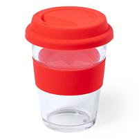 Стакан COLOR с силиконовой крышкой, красный Стакан COLOR с силиконовой крышкой, красный