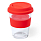 Стакан COLOR с силиконовой крышкой, красный