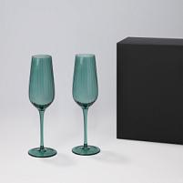 Подарочный набор 2 бокала для шампанского Capri в черной коробке Подарочный набор 2 бокала для шампанского Capri в черной коробке