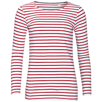 Футболка женская Marine Women, белая с красным