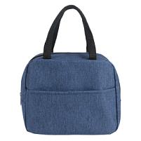 Термосумка "EAT", т.синий меланж, 24 x 21 x 12 см, полиэстер 300D, темно-синий Термосумка "EAT", т.синий меланж, 24 x 21 x 12 см, полиэстер 300D, темно-синий