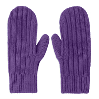 Варежки вязаные НАСВЯЗИ© шерсть/акрил, фиолетовый
