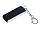 Флешка промо прямоугольной формы, выдвижной механизм, 32 Гб, черный