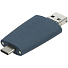 Флешка Pebble Universal, USB 3.0, серо-синяя, 32 Гб