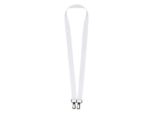 Ланъярд 2 см под сублимацию с 2-мя карабинами, черный