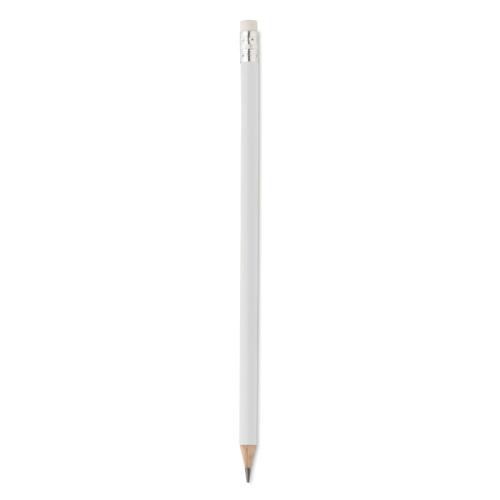 Natural pencil with eraser, белый