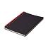 Блокнот на двойной пружине HELIX MINI, 105 х 150  мм, черный с красным, блок в клетку, черный, красный