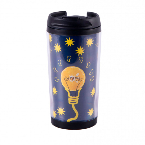 Термокружка IMPULSE под полиграфическую вставку, 220мл, прозрачный