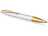 Шариковая ручка Parker IM Premium K318 Pearl GT, стержень: M, цвет чернил: blue, в подарочной упаковке.