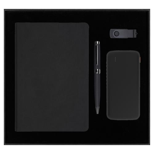 Набор подарочный Solution Prestige Quadro (ежедневник, Чёрный