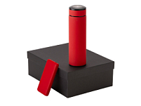 Подарочный набор с термосом и повербанком С2, красный Подарочный набор с термосом и повербанком С2, красный