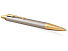 Шариковая ручка Parker IM Premium Warm Silver (grey) GT, стержень: M, цвет чернил: blue, в подарочной упаковке.