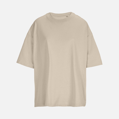 Футболка оверсайз женская Boxy Women, бежевая (льняная)