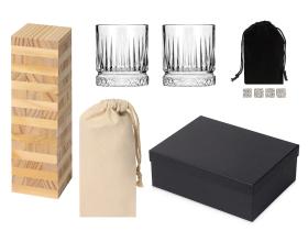 Подарочный набор с бокалами и дженгой