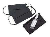 Набор средств индивидуальной защиты в сатиновом мешочке «Protect Plus», цвет: черный