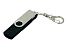 Флешка с поворотным механизмом, c дополнительным разъемом Micro USB, 16 Гб, черный