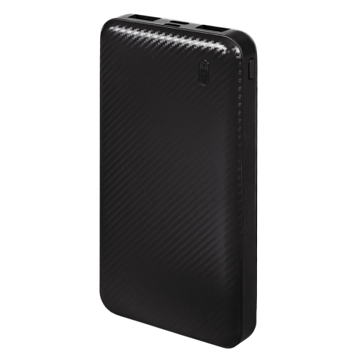 Универсальный аккумулятор Rib 10 (10000 мАч), черный, 13,5х6.8х1,5 см, черный