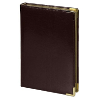Ежедневник полудатированный Classic Pristine Gold А5, Коричневый / золотой