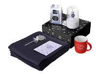 Подарочный набор с пледом, увлажнителем и кружкой, красный