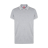 Рубашка-поло мужская SPECTRUM, короткий рукав 195, серый меланж, белый