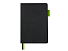 Блокнот А5 Boston, черный с салатовым срезом