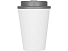 Пластиковый стакан Take away с двойными стенками и крышкой с силиконовым клапаном, 350 мл, белый/серый