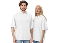 Худи оверсайз с коротким рукавом Warsaw унисекс, белый